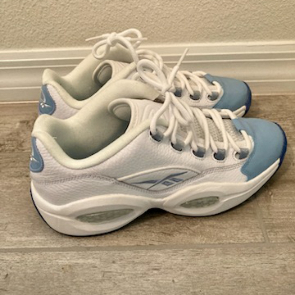 Reebok White and Blue Sneakers